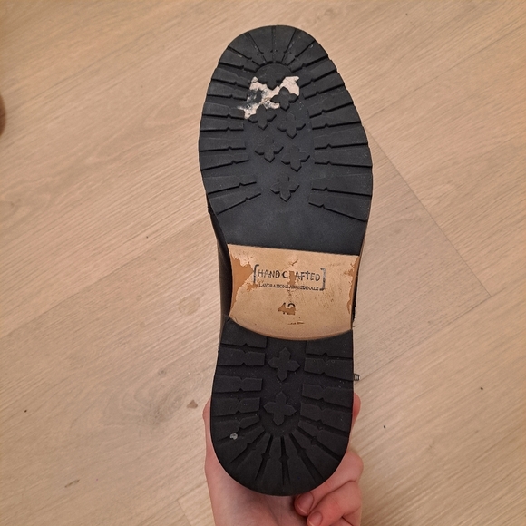 FREEBIRD Men's Black Lace Up Leather  Side Zip Ankle Orion Moto Boot Size 9 - Picture 8 of 11